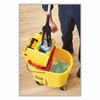 Rubbermaid Commercial 44 qt Down Press Mop Bucket and Wringer Combination, Yellow, Plastic FG757688YEL
